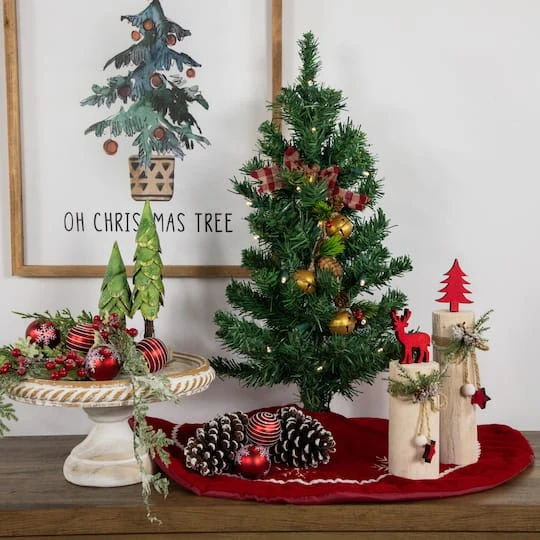 Northlight 2ft. Pre-Lit Mixed Classic Pine Artificial Christmas Tree, Warm White LED Lights 5 Northlight 2ft. Pre-Lit Mixed Classic Pine Artificial Christmas Tree, Warm White LED Lights - Image 3