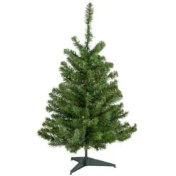 Northlight 3ft. Pre-Lit Canadian Pine Medium Artificial Christmas Tree, Multicolor Lights