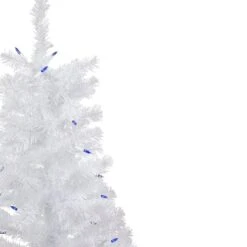Northlight 3ft. Pre-Lit Woodbury White Pine Slim Artificial Christmas Tree, Blue Lights -Northlight Shop D810259S 3