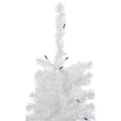 Northlight 3ft. Pre-Lit Woodbury White Pine Slim Artificial Christmas Tree, Blue Lights -Northlight Shop D810259S 4