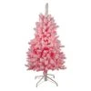 Northlight 4ft. Pre-Lit Flocked Pink Pine Artificial Christmas Tree, Clear Lights
