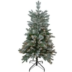 Northlight 4.5ft. Pre-Lit Real Touch™️ Flocked Whistler Noble Fir Artificial Christmas Tree, Clear Lights 10 Northlight 4.5ft. Pre-Lit Real Touch™️ Flocked Whistler Noble Fir Artificial Christmas Tree, Clear Lights -Northlight Shop D810276S 1 1
