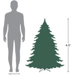 Northlight 4.5ft. Pre-Lit Real Touch™️ Flocked Whistler Noble Fir Artificial Christmas Tree, Clear Lights 14 Northlight 4.5ft. Pre-Lit Real Touch™️ Flocked Whistler Noble Fir Artificial Christmas Tree, Clear Lights -Northlight Shop D810276S 5