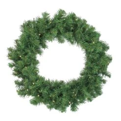 Northlight Pre-Lit 4-Piece Winter Spruce Artificial Christmas Tree, Garland & Wreath Set, Clear Lights -Northlight Shop D810309S 3