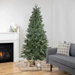 Northlight 6.5ft. Pre-Lit Granville Fraser Fir Slim Artificial Christmas Tree, Clear Lights 11 Northlight 6.5ft. Pre-Lit Granville Fraser Fir Slim Artificial Christmas Tree, Clear Lights -Northlight Shop D810326S 1