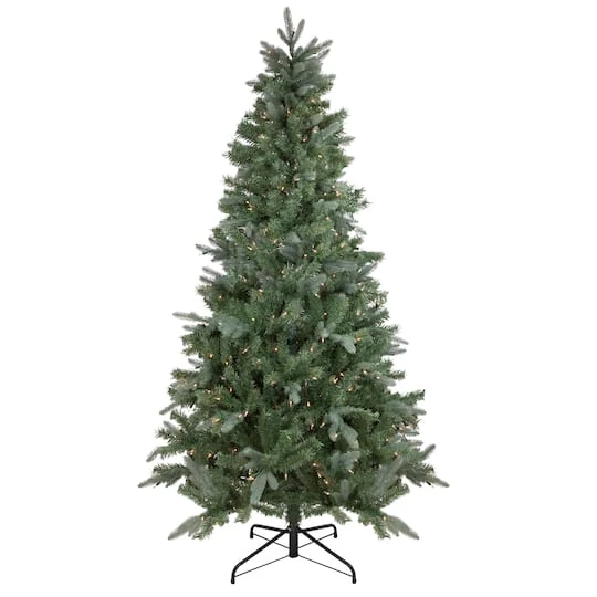 Northlight 6.5ft. Pre-Lit Granville Fraser Fir Slim Artificial Christmas Tree, Clear Lights 4 Northlight 6.5ft. Pre-Lit Granville Fraser Fir Slim Artificial Christmas Tree, Clear Lights - Image 2