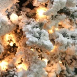 Northlight 7.5ft. Pre-Lit Heavily Flocked Pine Artificial Christmas Tree, Clear Lights 10 Northlight 7.5ft. Pre-Lit Heavily Flocked Pine Artificial Christmas Tree, Clear Lights -Northlight Shop D810349S 2