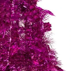 Northlight 4ft. Unlit Pink Tinsel Pop-Up Artificial Christmas Tree -Northlight Shop D810455S 3