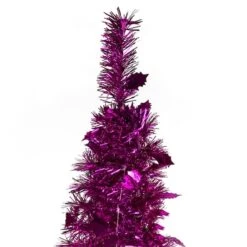 Northlight 4ft. Unlit Pink Tinsel Pop-Up Artificial Christmas Tree -Northlight Shop D810455S 5