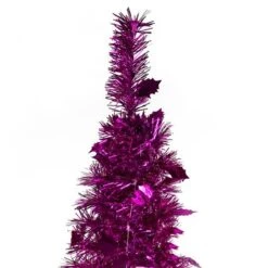 Northlight 6ft. Unlit Pink Tinsel Pop-Up Artificial Christmas Tree 14 Northlight 6ft. Unlit Pink Tinsel Pop-Up Artificial Christmas Tree -Northlight Shop D810480S 5