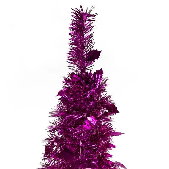 Northlight 6ft. Unlit Pink Tinsel Pop-Up Artificial Christmas Tree 8 Northlight 6ft. Unlit Pink Tinsel Pop-Up Artificial Christmas Tree - Image 6