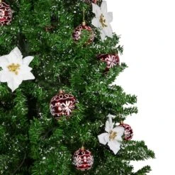 Northlight 6ft. Pre-Lit Green Musical Snowing Artificial Christmas Tree, White LED Lights -Northlight Shop D810483S 3