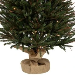 Northlight 4ft. Pre-Lit Medium Warsaw Twig Artificial Christmas Tree In Burlap Base, Clear Lights 10 Northlight 4ft. Pre-Lit Medium Warsaw Twig Artificial Christmas Tree In Burlap Base, Clear Lights -Northlight Shop D810489S 2