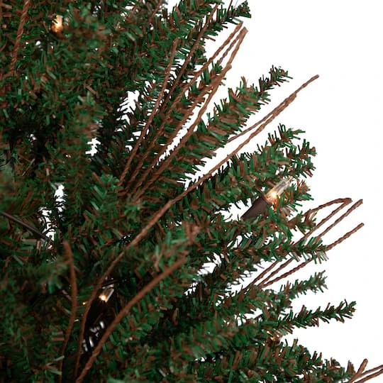 Northlight 4ft. Pre-Lit Medium Warsaw Twig Artificial Christmas Tree In Burlap Base, Clear Lights 7 Northlight 4ft. Pre-Lit Medium Warsaw Twig Artificial Christmas Tree In Burlap Base, Clear Lights - Image 5