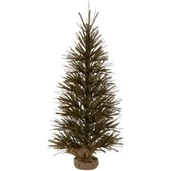 Northlight 4ft. Unlit Medium Warsaw Twig Artificial Christmas Tree In Burlap Base
