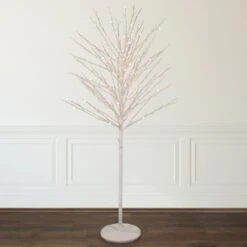 Northlight 5ft. Pre-Lit White Twig Christmas Tree, Warm White LED Lights 11 Northlight 5ft. Pre-Lit White Twig Christmas Tree, Warm White LED Lights -Northlight Shop D810505S 2