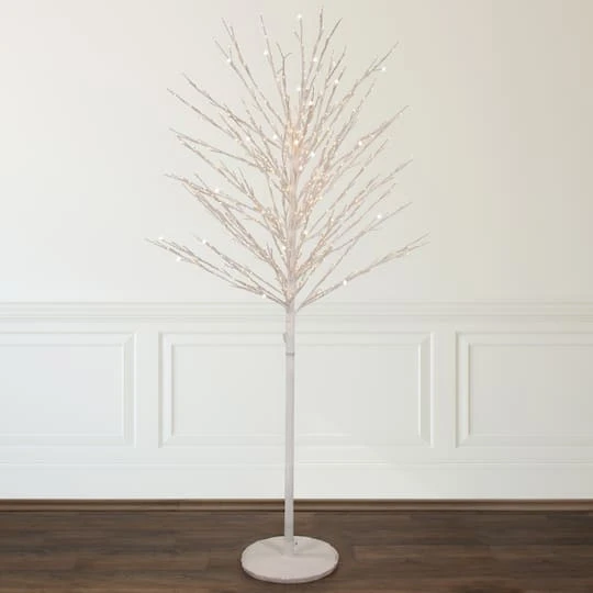 Northlight 5ft. Pre-Lit White Twig Christmas Tree, Warm White LED Lights 5 Northlight 5ft. Pre-Lit White Twig Christmas Tree, Warm White LED Lights - Image 3