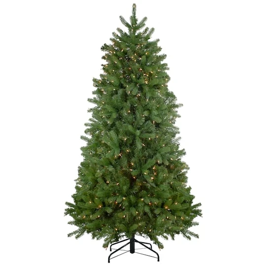 Northlight 6.5ft. Pre-Lit Real Touch™️ Palisades Fir Artificial Christmas Tree, Clear Lights 4 Northlight 6.5ft. Pre-Lit Real Touch™️ Palisades Fir Artificial Christmas Tree, Clear Lights - Image 2