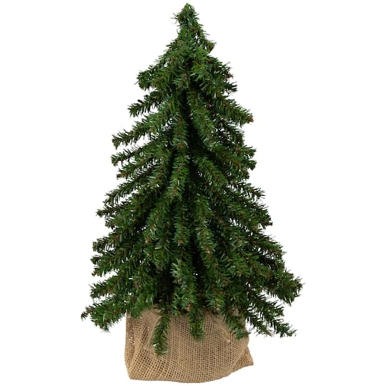 Northlight 15" Unlit Downswept Village Pine Artificial Christmas Tree In Burlap Base 4 Northlight 15" Unlit Downswept Village Pine Artificial Christmas Tree In Burlap Base - Image 2