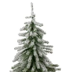 Northlight 18" Unlit Flocked Downswept Mini Village Pine Artificial Christmas Tree In Burlap Base -Northlight Shop D810549S 3