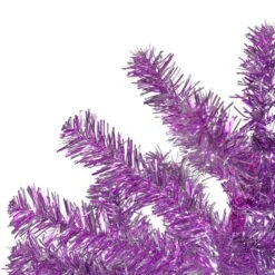 Northlight 3ft. Unlit Metallic Purple Tinsel Artificial Christmas Tree -Northlight Shop D810570S 2