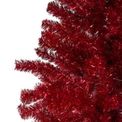 Northlight 6ft. Unlit Metallic Red Tinsel Artificial Christmas Tree 12 Northlight 6ft. Unlit Metallic Red Tinsel Artificial Christmas Tree -Northlight Shop D810599S 4