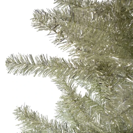 Northlight 6ft. Unlit Platinum Tinsel Artificial Christmas Tree 5 Northlight 6ft. Unlit Platinum Tinsel Artificial Christmas Tree - Image 3