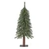 3ft. Mountain Fir Artificial Christmas Tree With Natural Wood Pole, Soft White LED Lights 1 3ft. Mountain Fir Artificial Christmas Tree With Natural Wood Pole, Soft White LED Lights -Northlight Shop D810803S 1