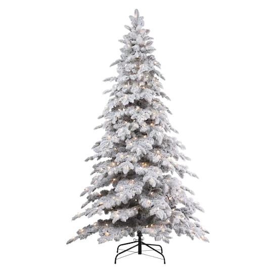 7ft. Pre-Lit Holland Snow Fir Artificial Christmas Tree, Soft White T5 LED Lights 3 7ft. Pre-Lit Holland Snow Fir Artificial Christmas Tree, Soft White T5 LED Lights