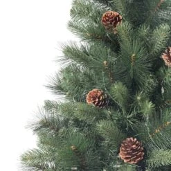 4.5ft. Pre-Lit Brookdale Fir Artificial Potted Christmas Tree, Color Changing T5 LED Lights -Northlight Shop D810813S 3