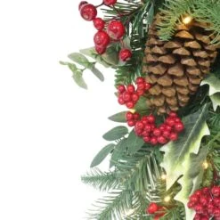 6ft. Green Battery-Operated Pre-Lit Decorated Artificial Garland 13 6ft. Green Battery-Operated Pre-Lit Decorated Artificial Garland -Northlight Shop D810898S 4