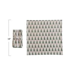Hello Honey® 18" Christmas Tree Print Stonewashed Cotton Napkins, 4ct. 13 Hello Honey® 18" Christmas Tree Print Stonewashed Cotton Napkins, 4ct. -Northlight Shop D811350S 5