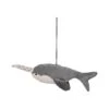 Hello Honey® 8" Gray Velvet Narwhal Ornament 2 Hello Honey® 8" Gray Velvet Narwhal Ornament -Northlight Shop D820967S 1