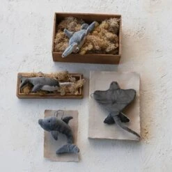 Hello Honey® 8" Gray Velvet Narwhal Ornament 8 Hello Honey® 8" Gray Velvet Narwhal Ornament -Northlight Shop D820967S 2