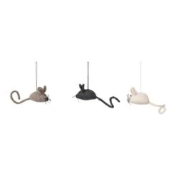 Hello Honey® Handmade Wool Felt Mouse Ornament Set -Northlight Shop D820985S 1 1