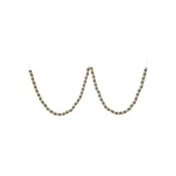 Hello Honey® 12ft. Handmade Wool Felt Ball Garland In Printed Drawstring Bag Brown/Cream 8 Hello Honey® 12ft. Handmade Wool Felt Ball Garland In Printed Drawstring Bag Brown/Cream -Northlight Shop D821020S 1