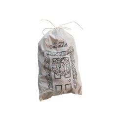 Hello Honey® 12ft. Handmade Wool Felt Ball Garland In Printed Drawstring Bag Brown/Cream 10 Hello Honey® 12ft. Handmade Wool Felt Ball Garland In Printed Drawstring Bag Brown/Cream -Northlight Shop D821020S 3