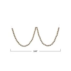 Hello Honey® 12ft. Handmade Wool Felt Ball Garland In Printed Drawstring Bag Brown/Cream 11 Hello Honey® 12ft. Handmade Wool Felt Ball Garland In Printed Drawstring Bag Brown/Cream -Northlight Shop D821020S 4