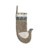 Hello Honey® 18" Wool Felt Dove Shaped Stocking With Applique & Embroidery 2 Hello Honey® 18" Wool Felt Dove Shaped Stocking With Applique & Embroidery -Northlight Shop D821032S 1