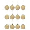 Hello Honey® 12 Pack 4" Gold Glass Seeded Ball Ornaments