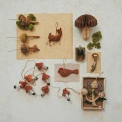 Hello Honey® 5.5" Orange Embroidered Bird Cotton Velvet Bird Ornament 9 Hello Honey® 5.5" Orange Embroidered Bird Cotton Velvet Bird Ornament -Northlight Shop D821142S 2