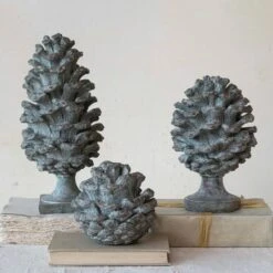 Hello Honey® 6.25" Round Verdigris Finish Pinecone Finial -Northlight Shop D821186S 3