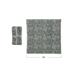 Hello Honey® 18" Natural & Green Botanicals & Gold Foil Napkins, 4ct. 11 Hello Honey® 18" Natural & Green Botanicals & Gold Foil Napkins, 4ct. -Northlight Shop D821637S 4