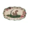 Hello Honey® 12" Multicolor Woodland Flora & Fauna Ceramic Platter 1 Hello Honey® 12" Multicolor Woodland Flora & Fauna Ceramic Platter -Northlight Shop D821745S 1