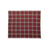 Hello Honey® 60" Red Plaid Brushed Cotton Flannel Throw With Sherpa Back