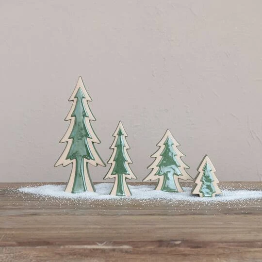 Hello Honey® 13" Tall Green Decorative Unglazed Stoneware Tree Décor With Reactive Glaze 6 Hello Honey® 13" Tall Green Decorative Unglazed Stoneware Tree Décor With Reactive Glaze - Image 4
