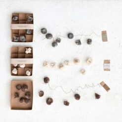 Hello Honey® Paper Honeycomb Ornaments With String DIY Garland Brown 8 Hello Honey® Paper Honeycomb Ornaments With String DIY Garland Brown -Northlight Shop D822023S 2