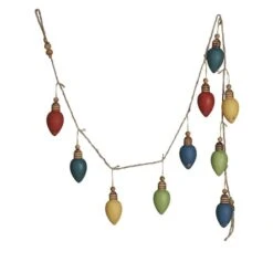 Hello Honey® 6ft. Multicolor Wood String Lightbulb Garland 8 Hello Honey® 6ft. Multicolor Wood String Lightbulb Garland -Northlight Shop D822071S 1 1