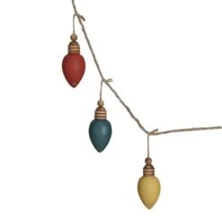 Hello Honey® 6ft. Multicolor Wood String Lightbulb Garland 9 Hello Honey® 6ft. Multicolor Wood String Lightbulb Garland -Northlight Shop D822071S 3