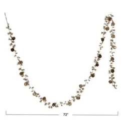 Hello Honey® 6ft. Gold Color Faux Evergreen Garland With Pinecones 11 Hello Honey® 6ft. Gold Color Faux Evergreen Garland With Pinecones -Northlight Shop D822080S 4